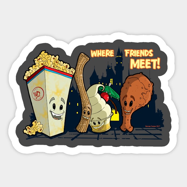 Where Friends Meet! Sticker by ProlificLifeforms